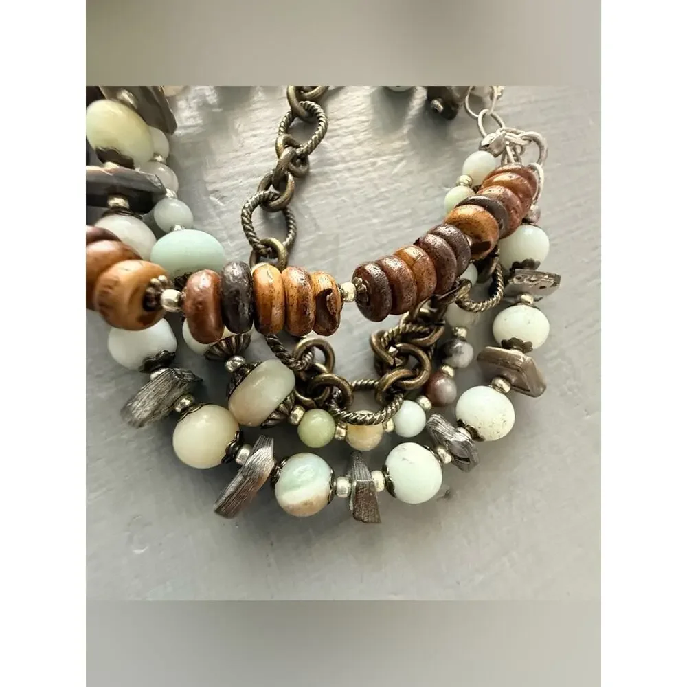 Anne Vaughan Multi Strand Stone Beaded Bracelet